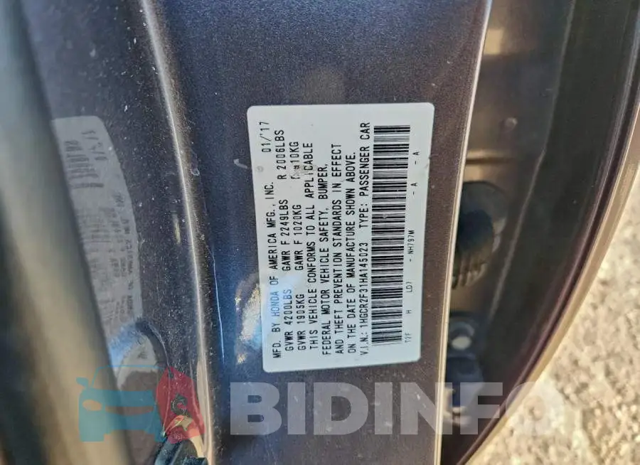 1HGCR2F31HA145023 Photo# 13