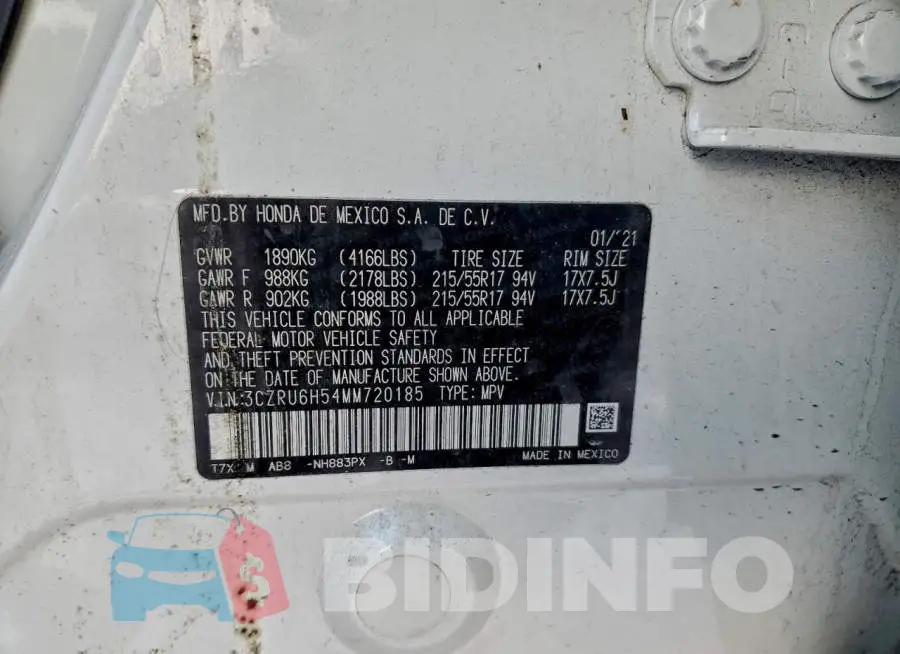 3CZRU6H54MM720185 Photo# 12