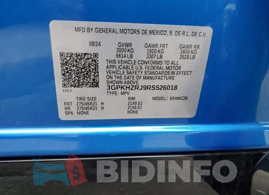 3GPKHZRJ9RS526018 Photo# 14