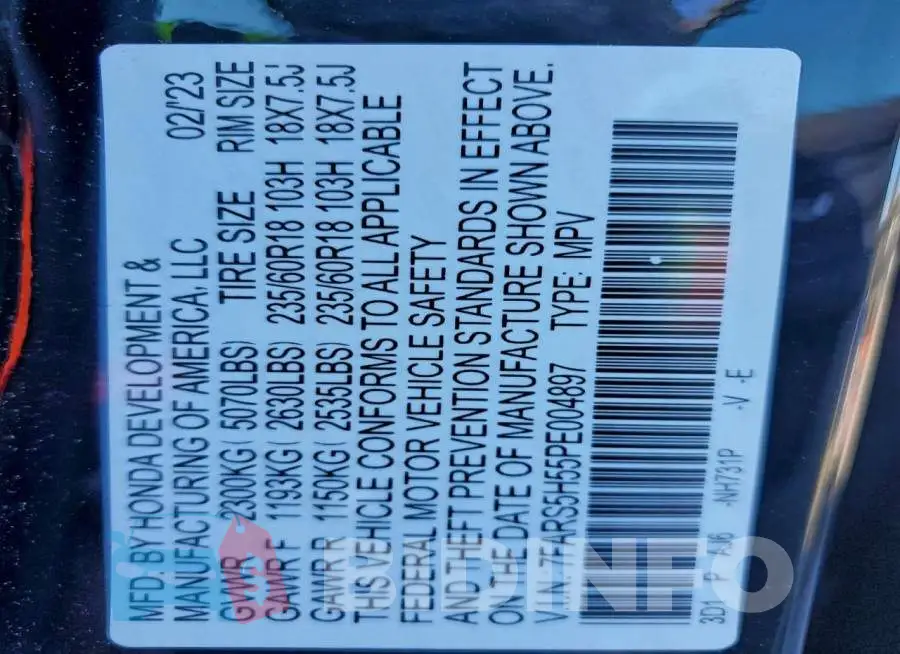 7FARS5H55PE004897 Photo# 13