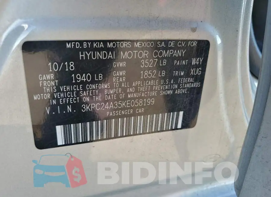 3KPC24A35KE058199 Photo# 12