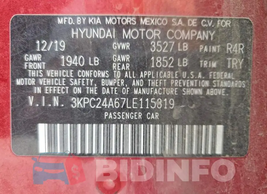 3KPC24A67LE115319 Photo# 13
