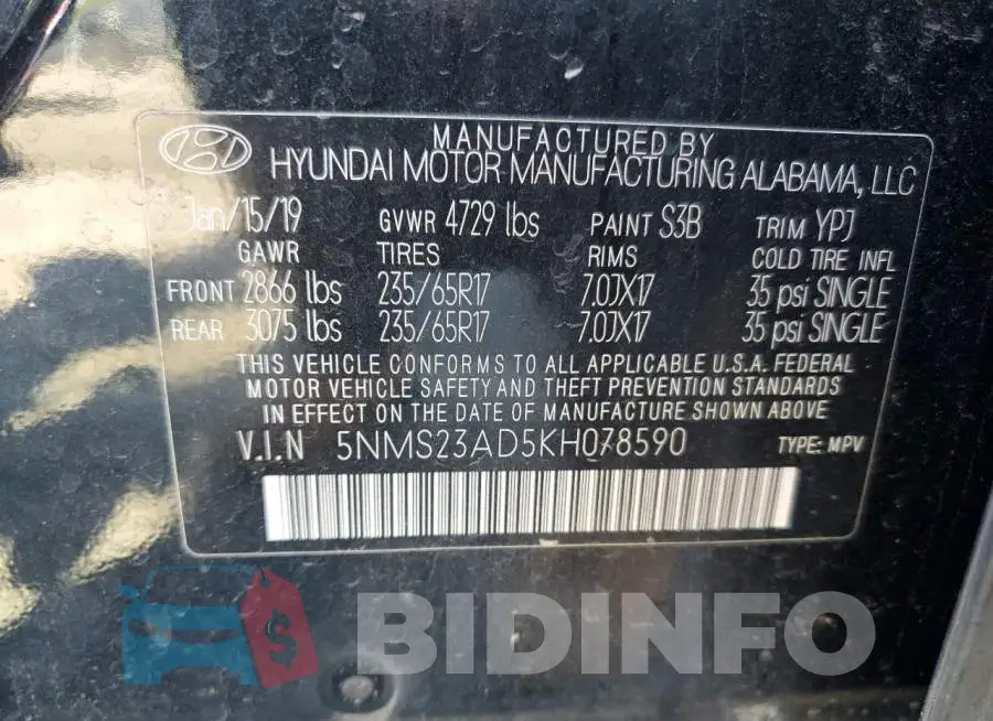 5NMS23AD5KH078590 Photo# 13