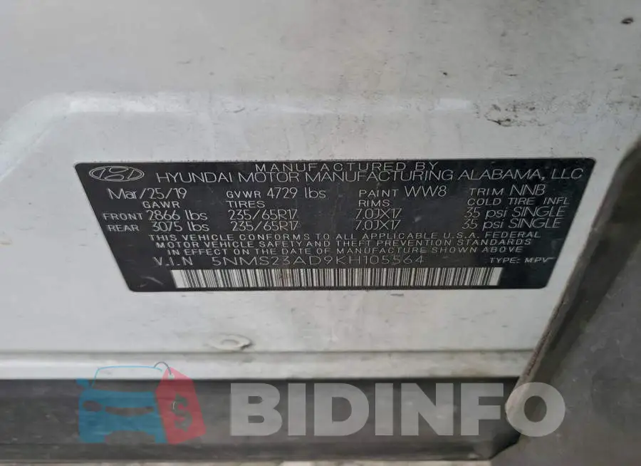 5NMS23AD9KH105564 Photo# 13