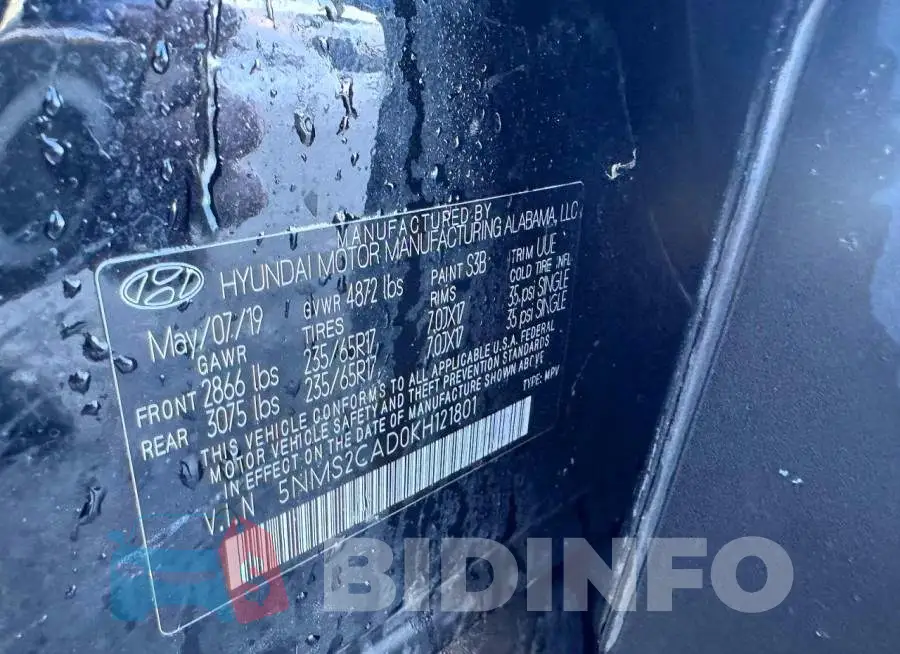 5NMS2CAD0KH121801 Photo# 10
