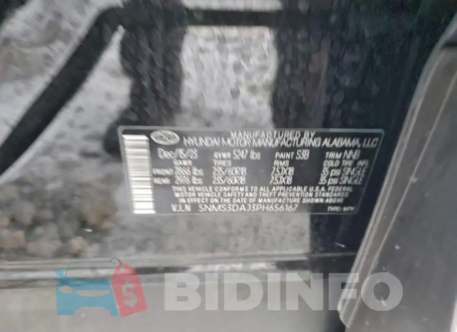 5NMS3DAJ3PH656167 Photo# 14