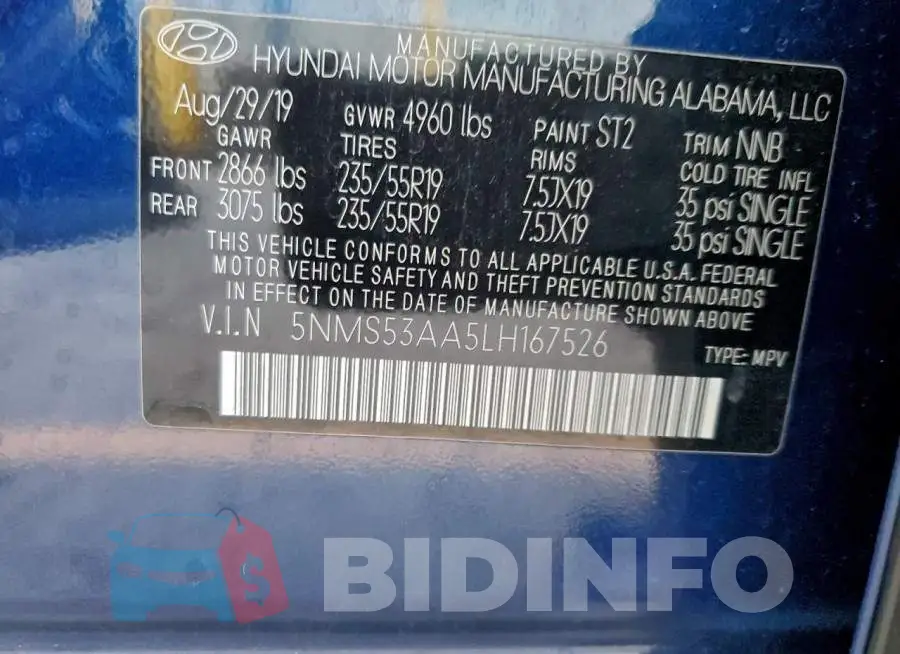 5NMS53AA5LH167526 Photo# 14