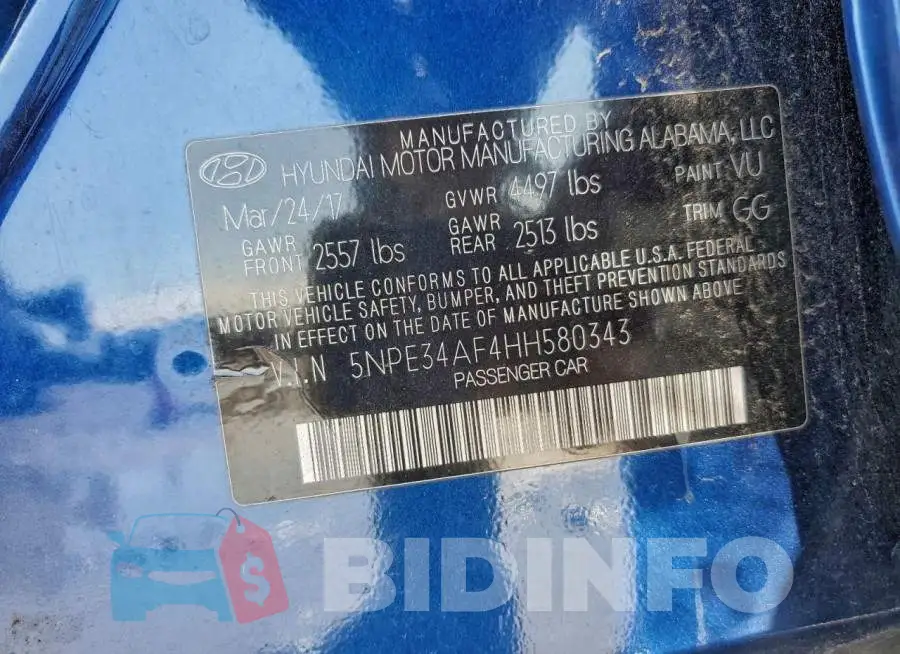 5NPE34AF4HH580343 Photo# 12