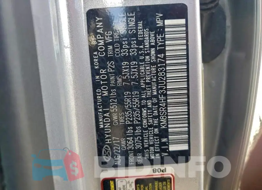 KM8SR4HF3JU283174 Photo# 14