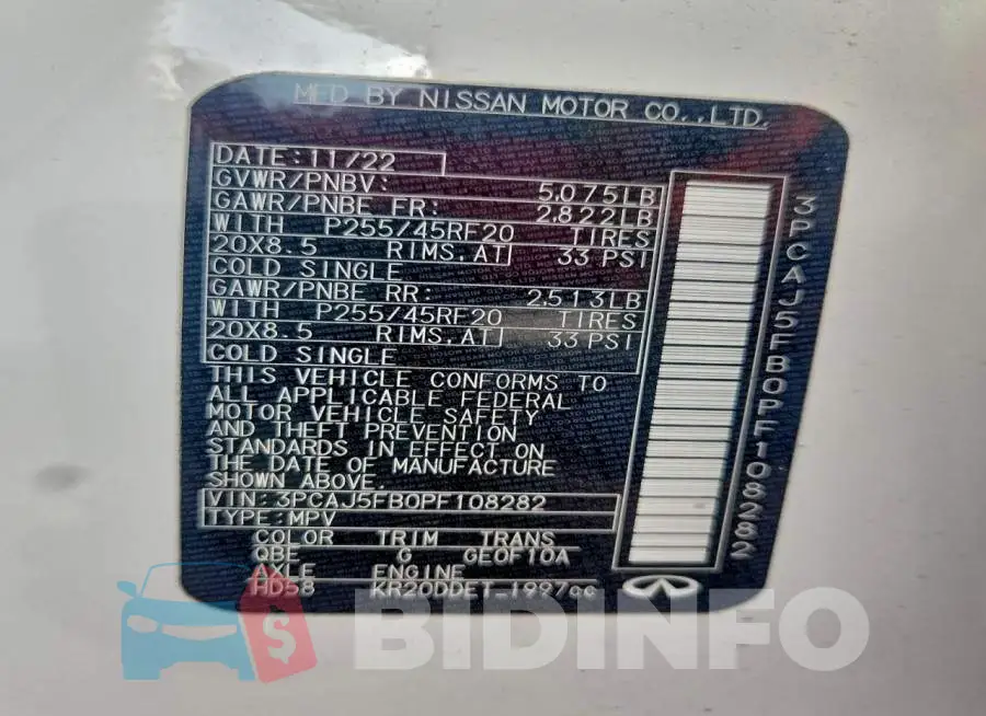 3PCAJ5FB0PF108282 Photo# 12
