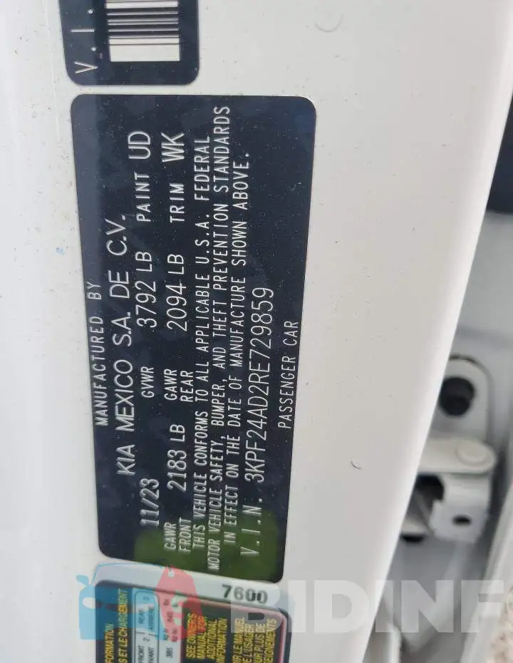 3KPF24AD2RE729859 Photo# 12