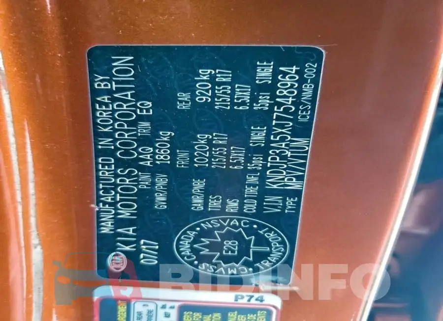 KNDJP3A5XJ7548964 Photo# 13