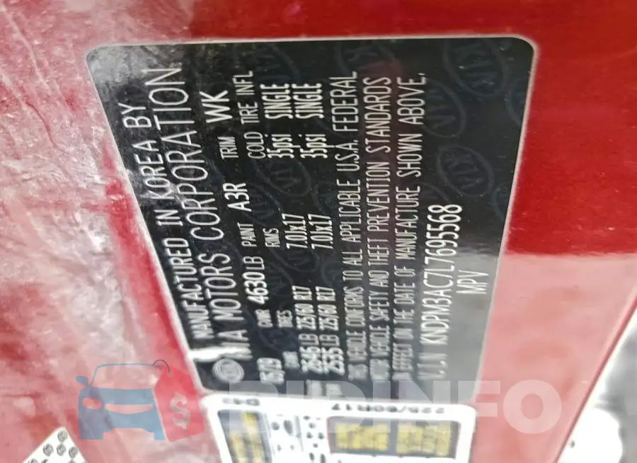 KNDPM3AC7L7695568 Photo# 13