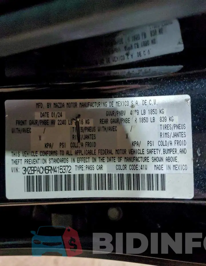 3MZBPACM6RM415372 Photo# 12