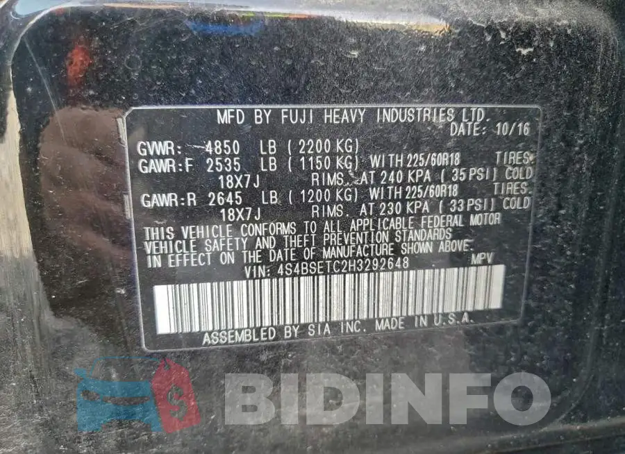 4S4BSETC2H3292648 Photo# 13