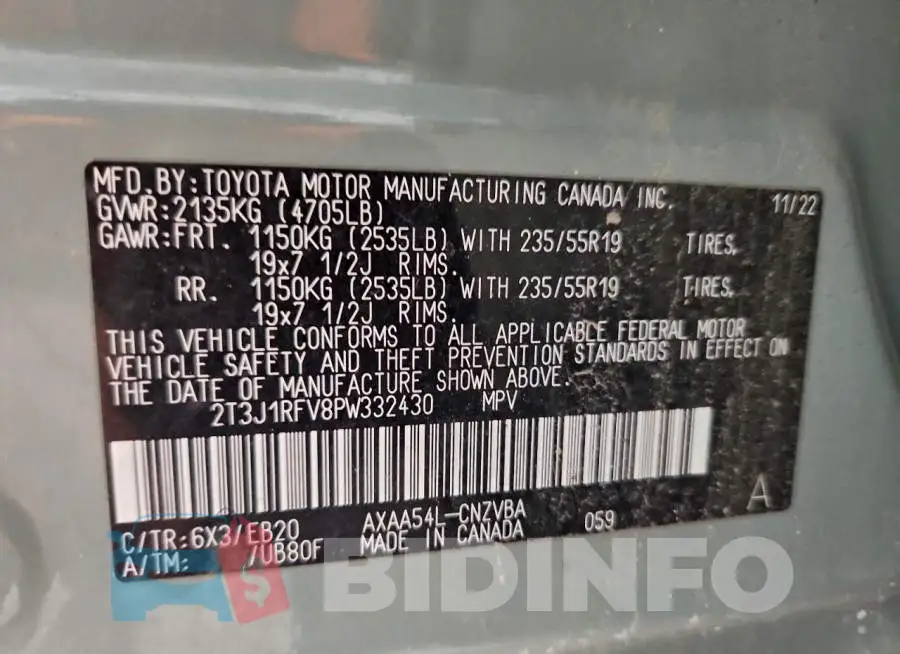 2T3J1RFV8PW332430 Photo# 13