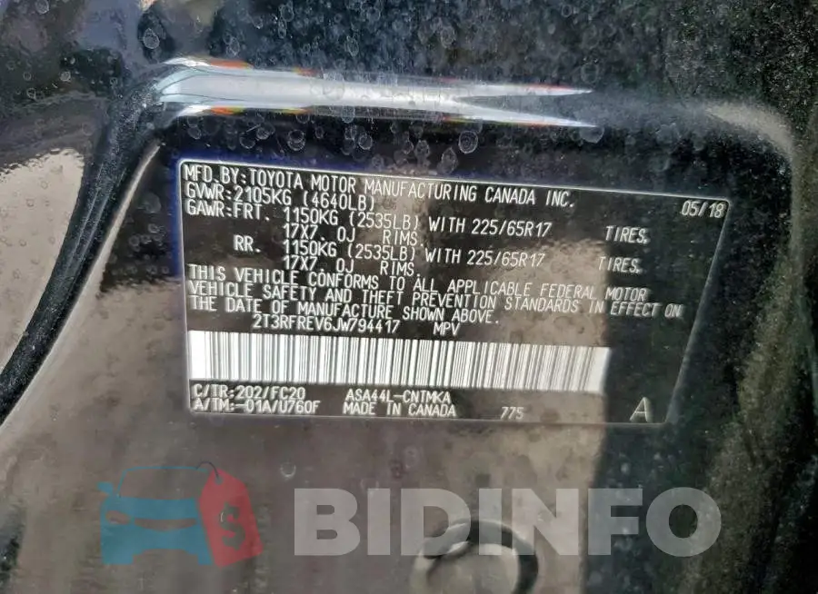 2T3RFREV6JW794417 Photo# 12