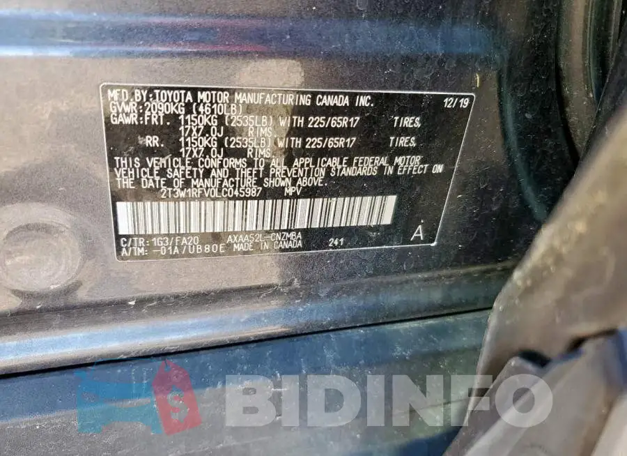 2T3W1RFV0LC045987 Photo# 13