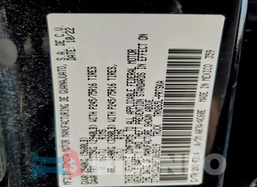 3TYAX5GN6PT069219 Photo# 13
