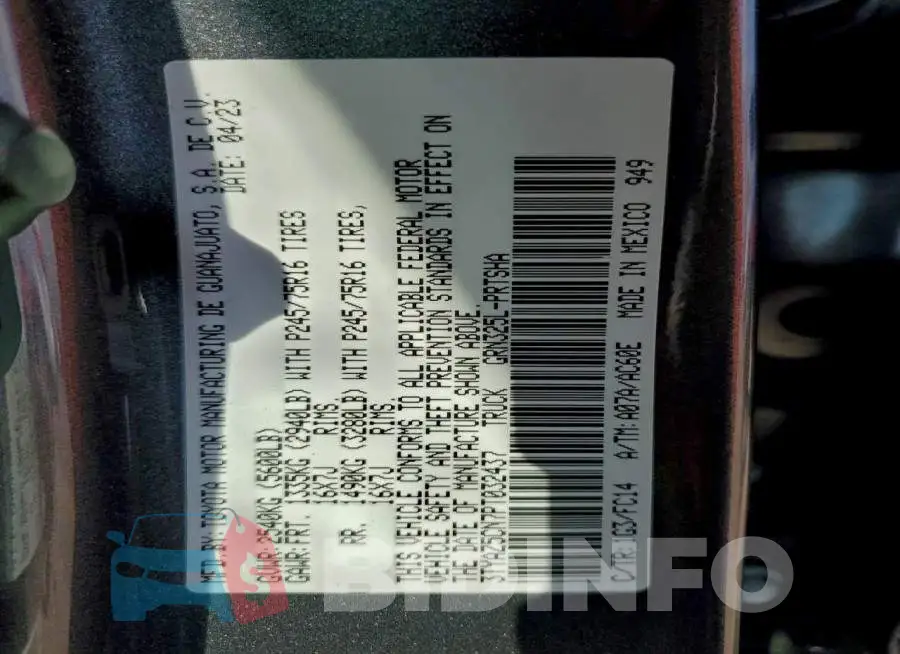 3TYAZ5CN7PT032437 Photo# 12