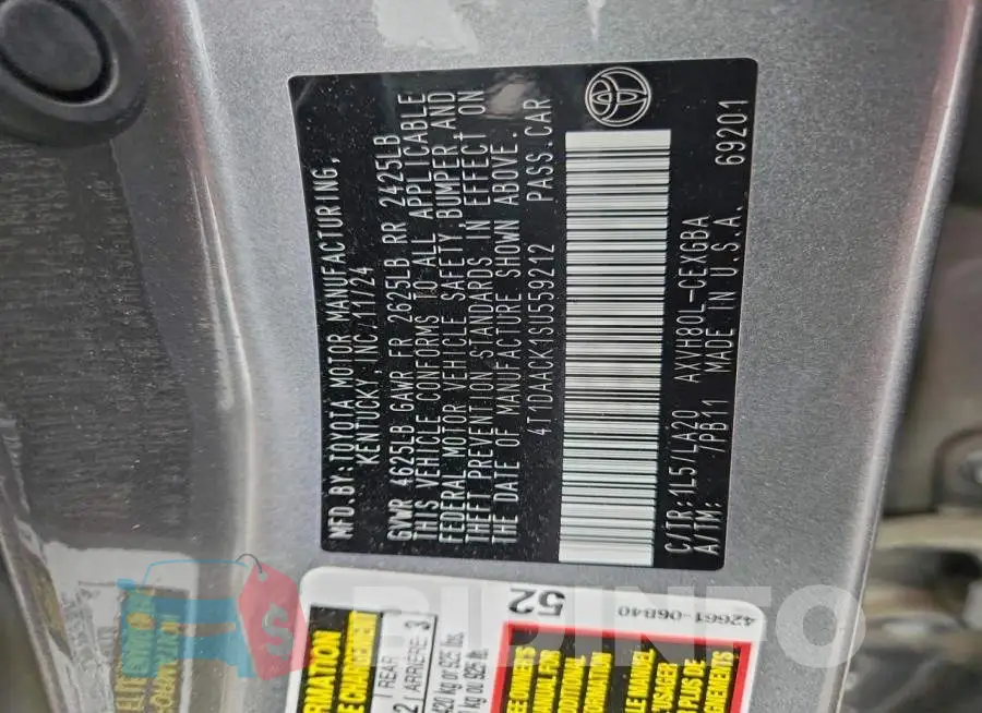 4T1DAACK1SU559212 Photo# 13