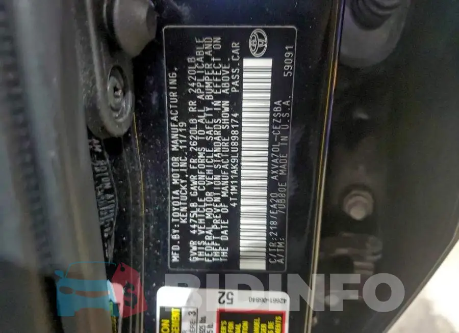4T1M11AK9LU898174 Photo# 12
