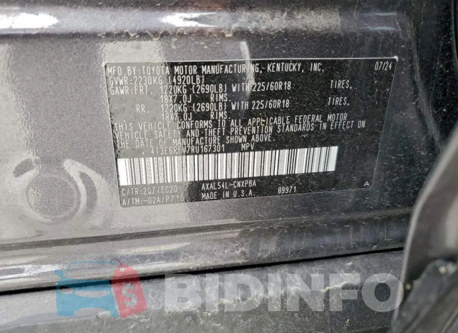 4T3E6RFV7RU167301 Photo# 13