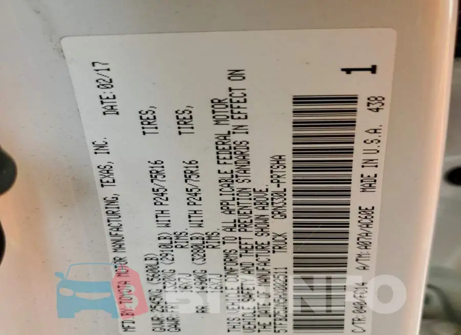 5TFBZ5DN5HX002511 Photo# 12