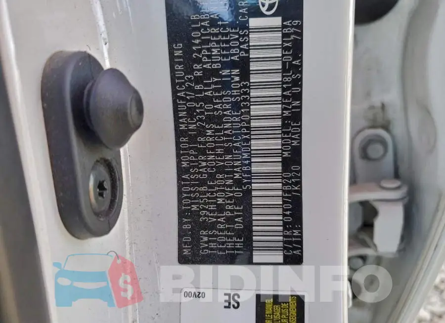 5YFB4MDEXPP013333 Photo# 12