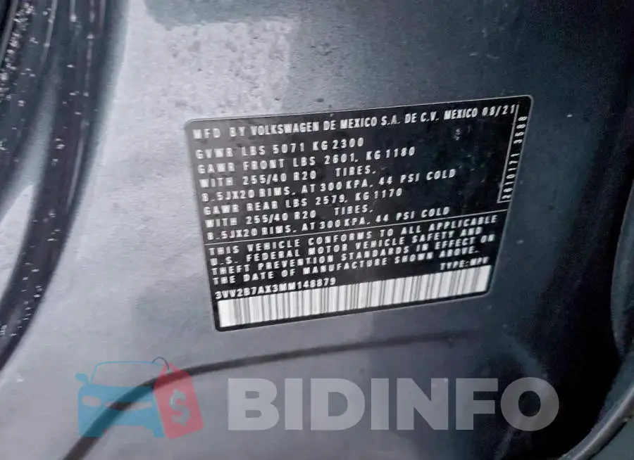 3VV2B7AX3MM148879 Photo# 13