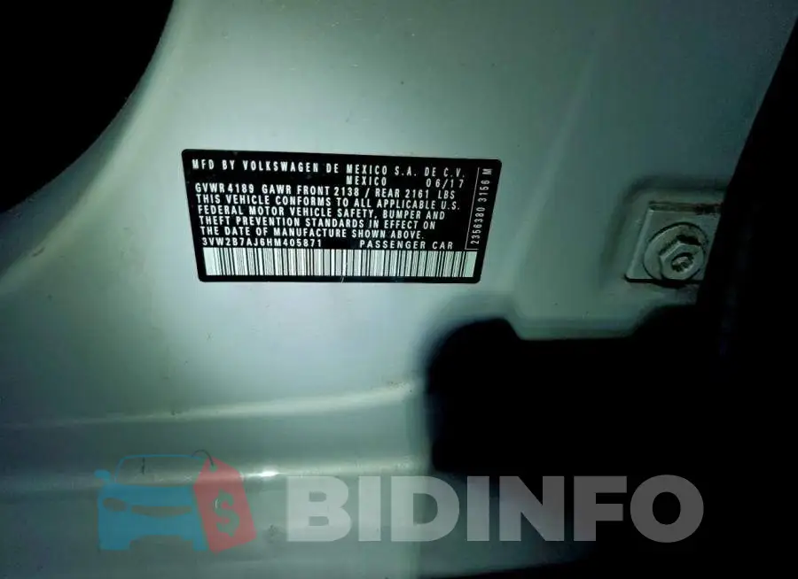 3VW2B7AJ6HM405871 Photo# 12