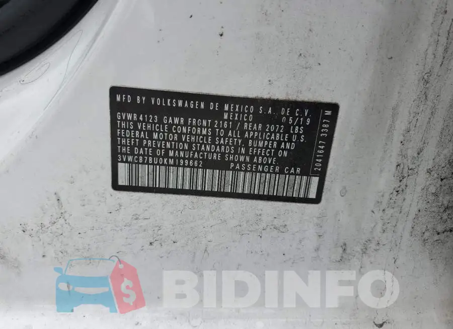 3VWCB7BU0KM199662 Photo# 12