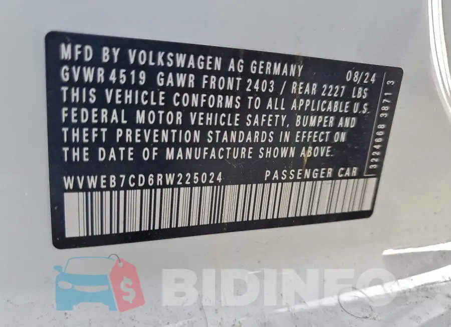 WVWEB7CD6RW225024 Photo# 12