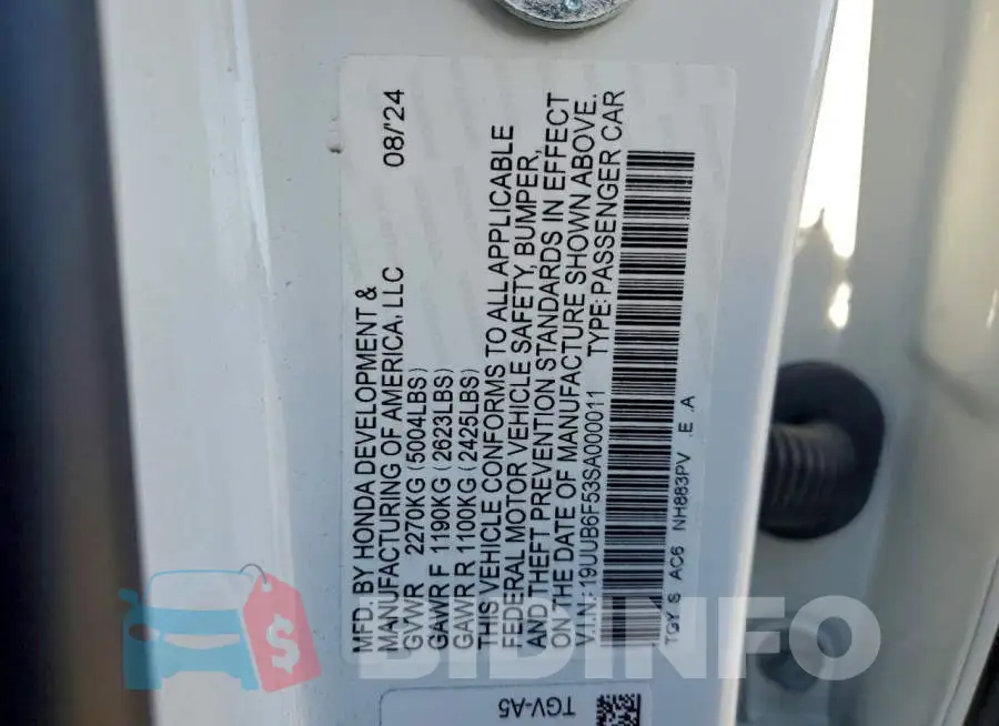 19UUB6F53SA000011 Photo# 13
