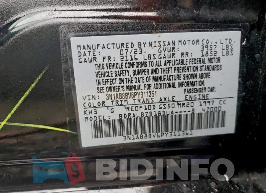 3N1AB8BV6PY311361 Photo# 12