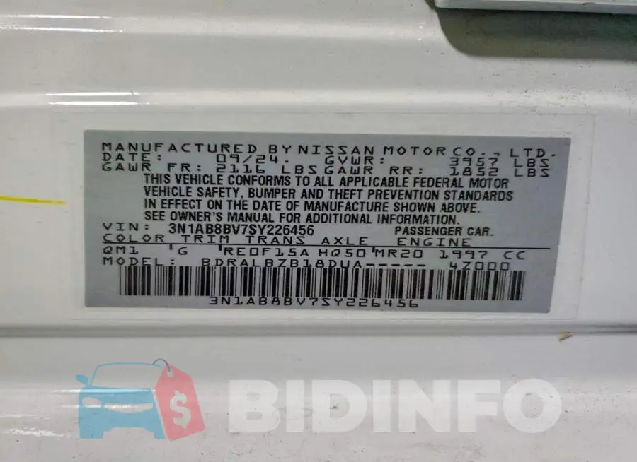 3N1AB8BV7SY226456 Photo# 12