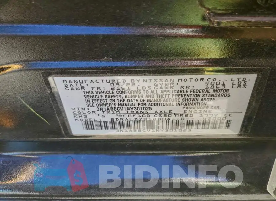 3N1AB8CV1NY301025 Photo# 12
