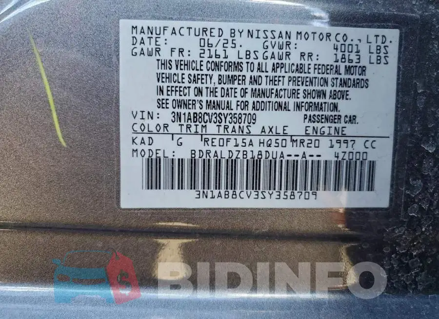 3N1AB8CV3SY358709 Photo# 13