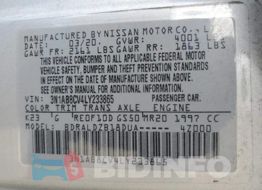 3N1AB8CV4LY233865 Photo# 13