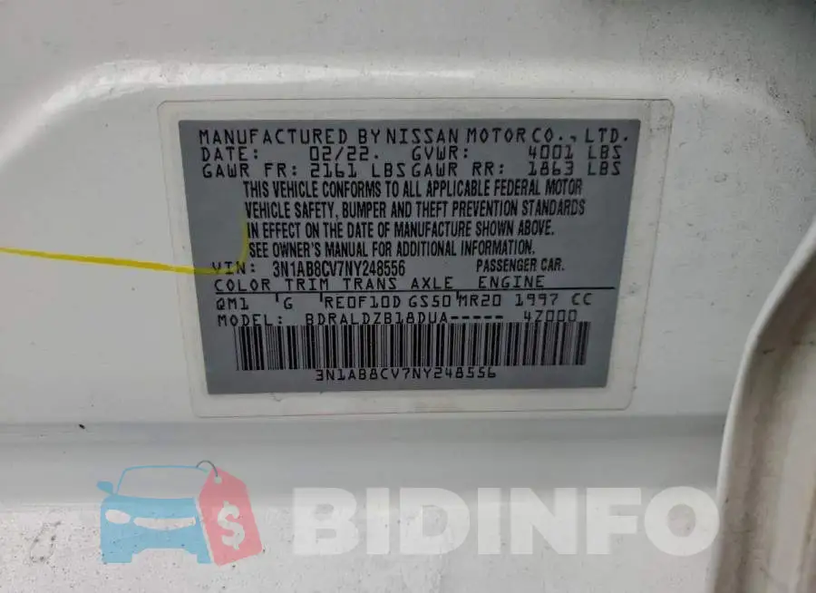 3N1AB8CV7NY248556 Photo# 13