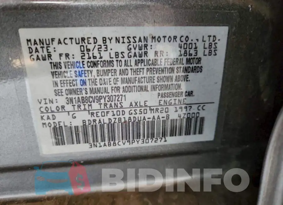 3N1AB8CV9PY307271 Photo# 12