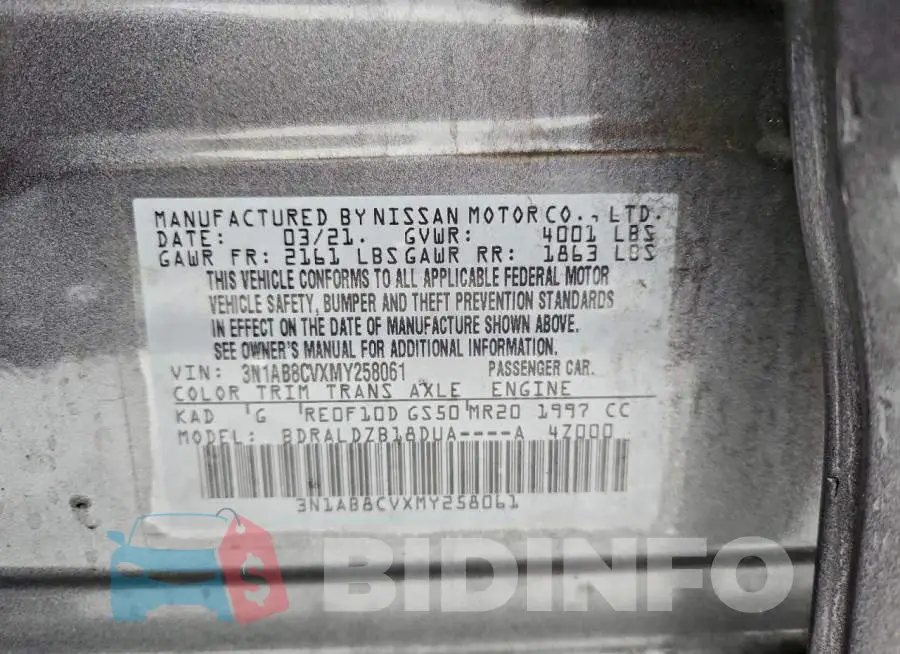 3N1AB8CVXMY258061 Photo# 12