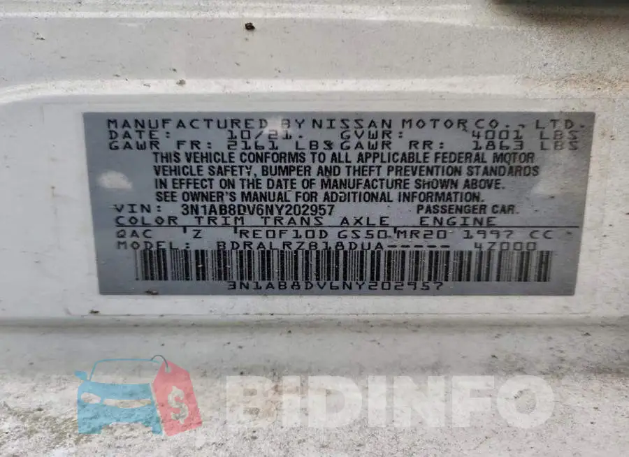 3N1AB8DV6NY202957 Photo# 13