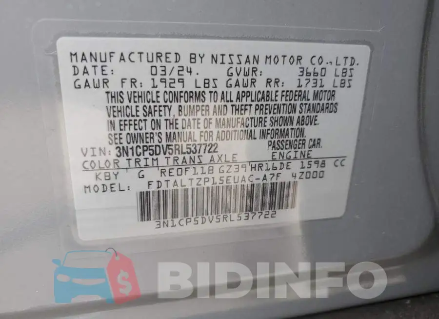 3N1CP5DV5RL537722 Photo# 13