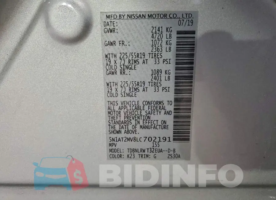 5N1AT2MV8LC702191 Photo# 13