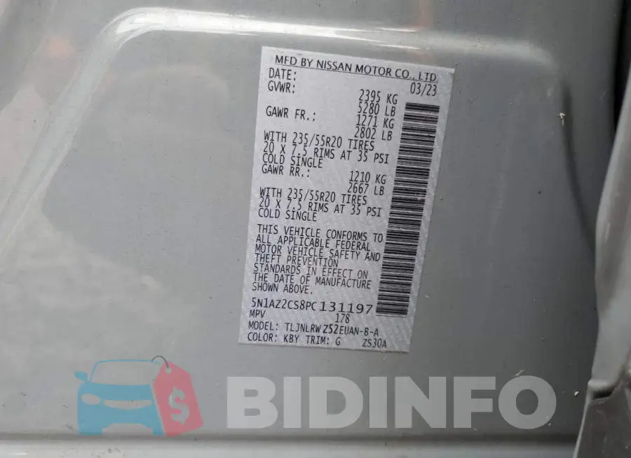 5N1AZ2CS8PC131197 Photo# 13