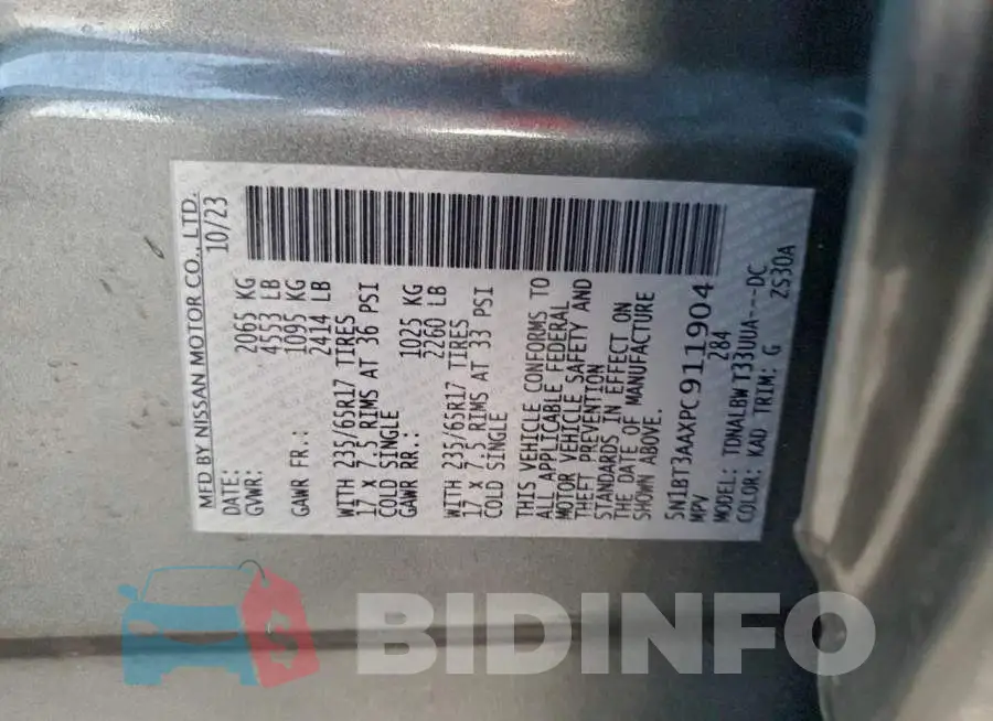 5N1BT3AAXPC911904 Photo# 14