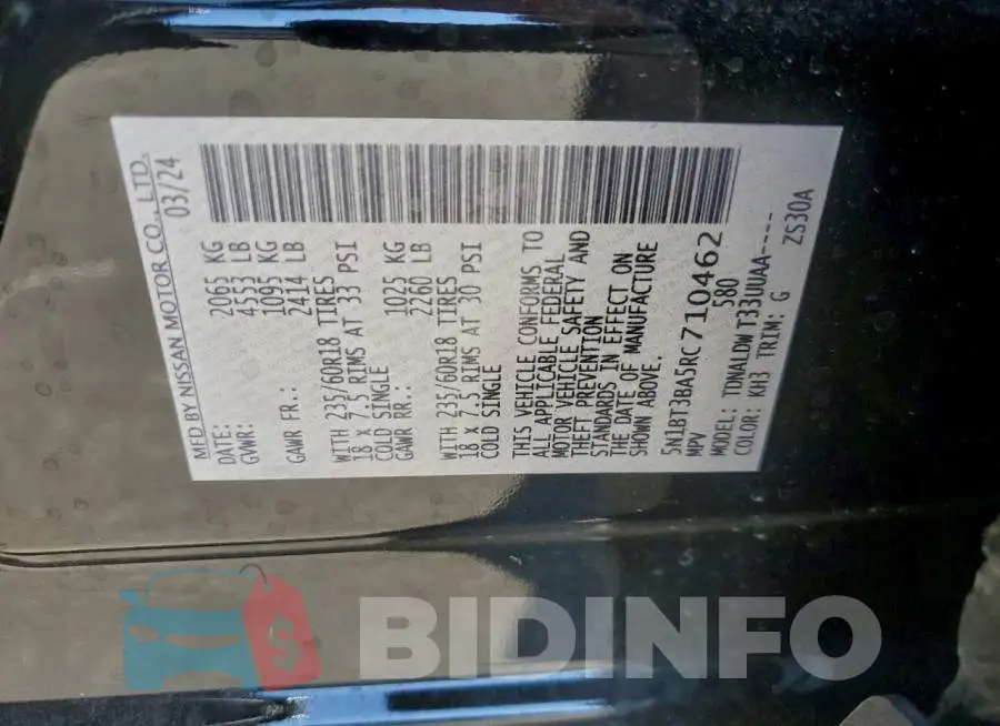 5N1BT3BA5RC710462 Photo# 13