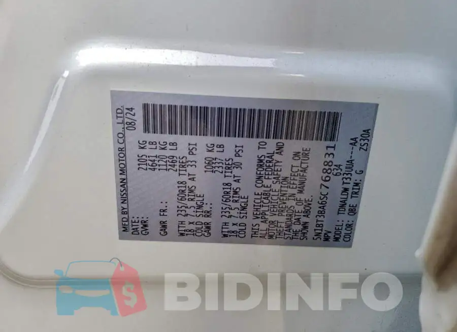 5N1BT3BA6SC768831 Photo# 13