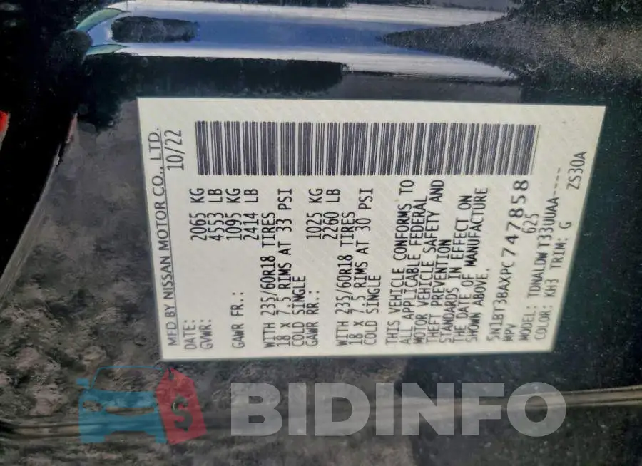 5N1BT3BAXPC747858 Photo# 13